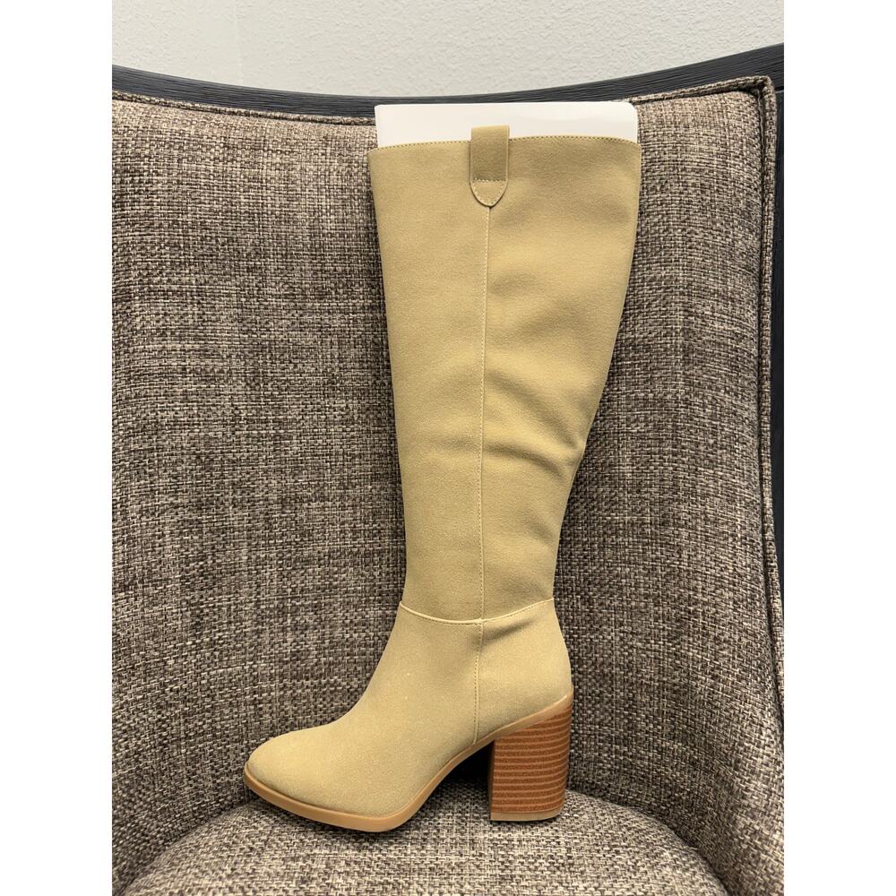 MIA Hadley Sand Knee High Boots Womens Size 6 Block Heel NIB - Picture 2 of 9